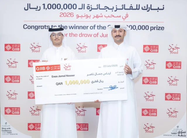 QIIB announces QR1m Joud grand-prize winner for June