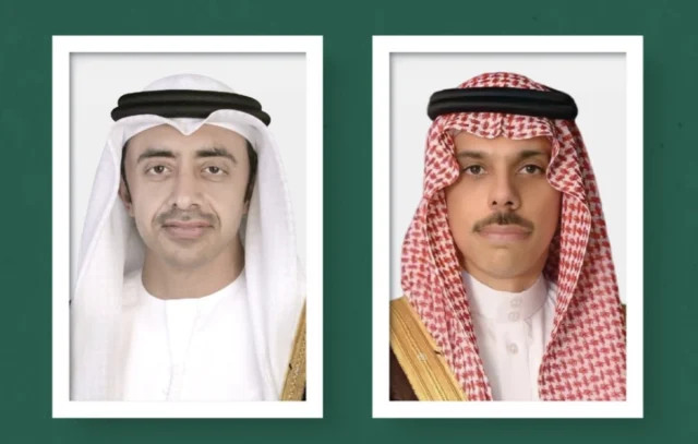 UAE and Saudi foreign ministers coordinate on regional escalation